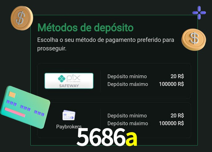 O cassino 5686a oferece uma grande variedade de métodos de pagamento